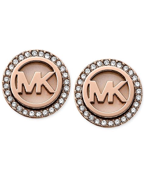 rose gold mk earrings